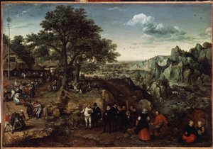 Paesaggio con una festa campagnola