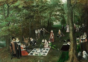 Primavera. Il picnic... (olio su tela) da Lucas van Valckenborch