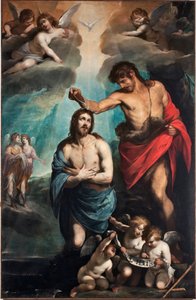 Il battesimo di Cristo da Luciano Borzone