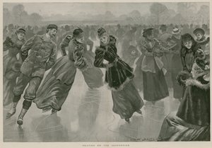 Pattinaggio sulla Serpentine, Hyde Park, Londra (incisione)