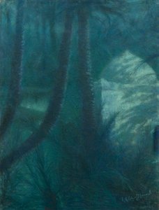 La Palmeraie, Marrakech, al chiaro di luna da Lucien Levy Dhurmer