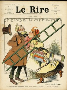 Illustrazione per la copertina di Le Rire, 22/01/10: femminismo (incisione) da Lucien Metivet