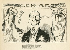 Illustrazione in Le Rire, 23/03/12 - La questione della barba da Lucien Metivet