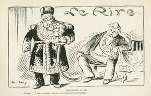 Illustrazione in Le Rire, 27/07/12 - Confidenza al bey - Colonizzazione - Fallieres Armand, Naceur Bey
