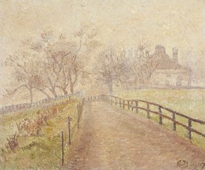 Una Mattina Nebbiosa, Mortlake da Lucien Pissarro