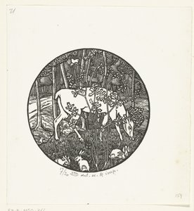 Cervo al pascolo da Lucien Pissarro