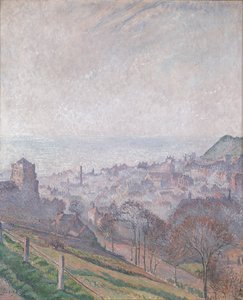 Hastings: Nebbia, sole e fumo, 1918 da Lucien Pissarro