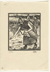 Ruth raccoglie spighe da Lucien Pissarro