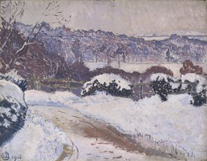 La strada di Dorking, Coldharbour, nella neve