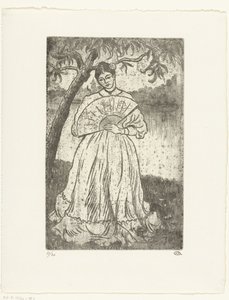 Donna con ventaglio