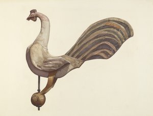 Segnavento a forma di gallo da Lucille Chabot