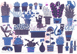 Giardino dei gatti, 2015 (digitale) da Lucy Banaji