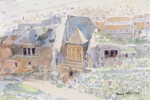 Antiche tombe nella Valle del Cedron, Gerusalemme da Lucy Willis