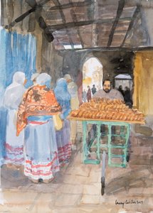 Venditore di bagel nella città vecchia, Gerusalemme