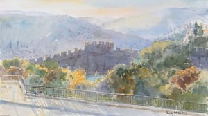 Colline oltre la città, alba, Gerusalemme da Lucy Willis
