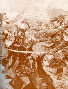 Dimostrazione (Praga 1897) - Caricatura ceca da Ludek or Ludwig (after) Marold