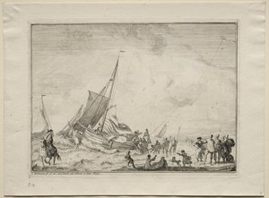 Varo di una nave, 1701 da Ludolf Backhuysen