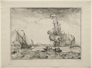 Navi a pieno vele, 1701 da Ludolf Backhuysen