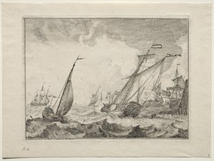 Navi in tempesta, 1701 da Ludolf Backhuysen