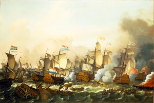 La battaglia di Barfleur da Ludolf Bakhuizen