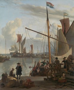 Lo Y ad Amsterdam, visto dal molo delle cozze da Ludolf Bakhuysen