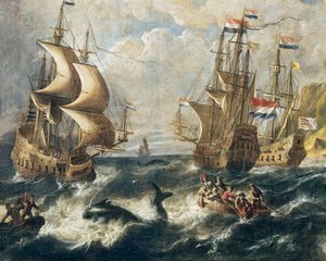 La pesca alla balena (dettaglio)