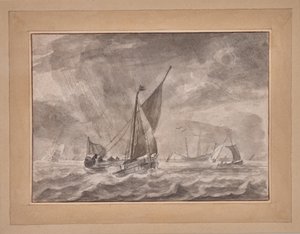 Navi in una tempesta da Ludolf I Backhuysen