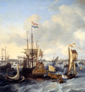 Veduta del porto di Amsterdam dall