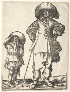 Cavaliere in piedi e ragazzo mendicante da Ludolph Büsinck