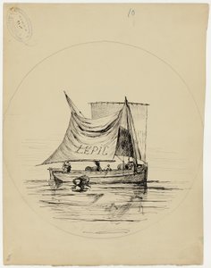 Design per piatto per E. Leveille da Ludovic Napoléon Lepic