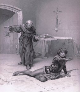 Vivi qui in paradiso, e puoi guardarla., illustrazione da Romeo e Giulietta da Ludovico Marchetti