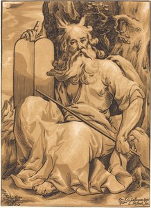 Mosè con le Tavole della Legge da Ludwig Büsinck after Georges Lallemand