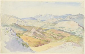 Le colline sabine e Rocca Santo Stefano viste da Civitella da Ludwig Deurer