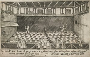 Una partita di tennis reale, c.1600