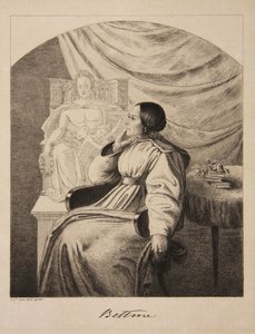 Ritratto della scrittrice Bettine von Arnim 1785-1859, nata Brentano, 1838