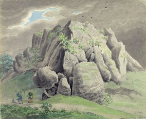 Scharfenstein vicino a Gudensberg da Ludwig Emil Grimm