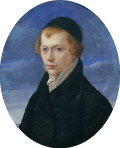 Ritratto di un uomo dai capelli rossi con berretto di stoffa da Ludwig Ferdinand Schnorr von Carolsfeld