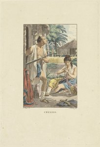Coppia presso la loro capanna nel campo