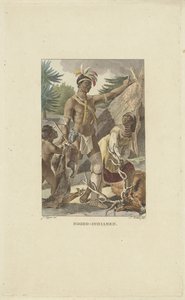 Famiglia irochese davanti a un tipi