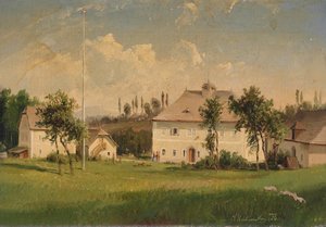 In campagna, vista di una tenuta