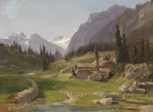 Idilliaco paesaggio montano
