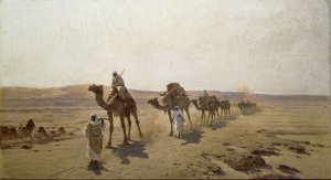Una carovana araba da Ludwig Hans Fischer