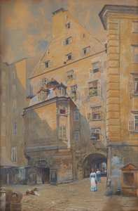 Il cortile della Trinità a Vienna da Ludwig Hans Fischer