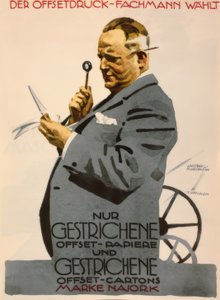 Il tecnico della stampa offset sceglie solo carte offset patinate (..) Marca Najork da Ludwig Hohlwein