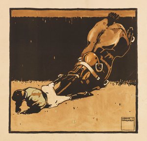 Dal Portfolio Turf. Dodici immagini di corse di cavalli, 1909 da Ludwig Hohlwein