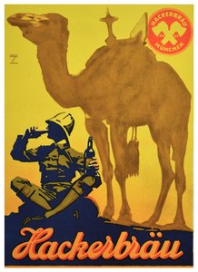 Manifesto pubblicitario per la birra Hackerbrau, c.1930 da Ludwig Hohlwein