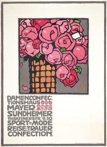 Poster pubblicitario per il negozio femminile Mayer Sundheimer da Ludwig Hohlwein