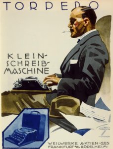 Macchina da scrivere Torpedo da Ludwig Hohlwein