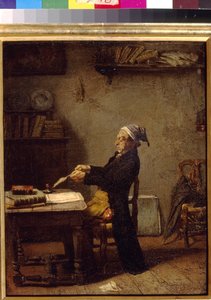 Scienziato al lavoro di Knaus, Ludwig (1829-1910) da Ludwig Knaus