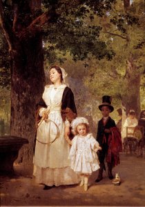 La passeggiata al Giardino delle Tuileries da Ludwig Knaus
